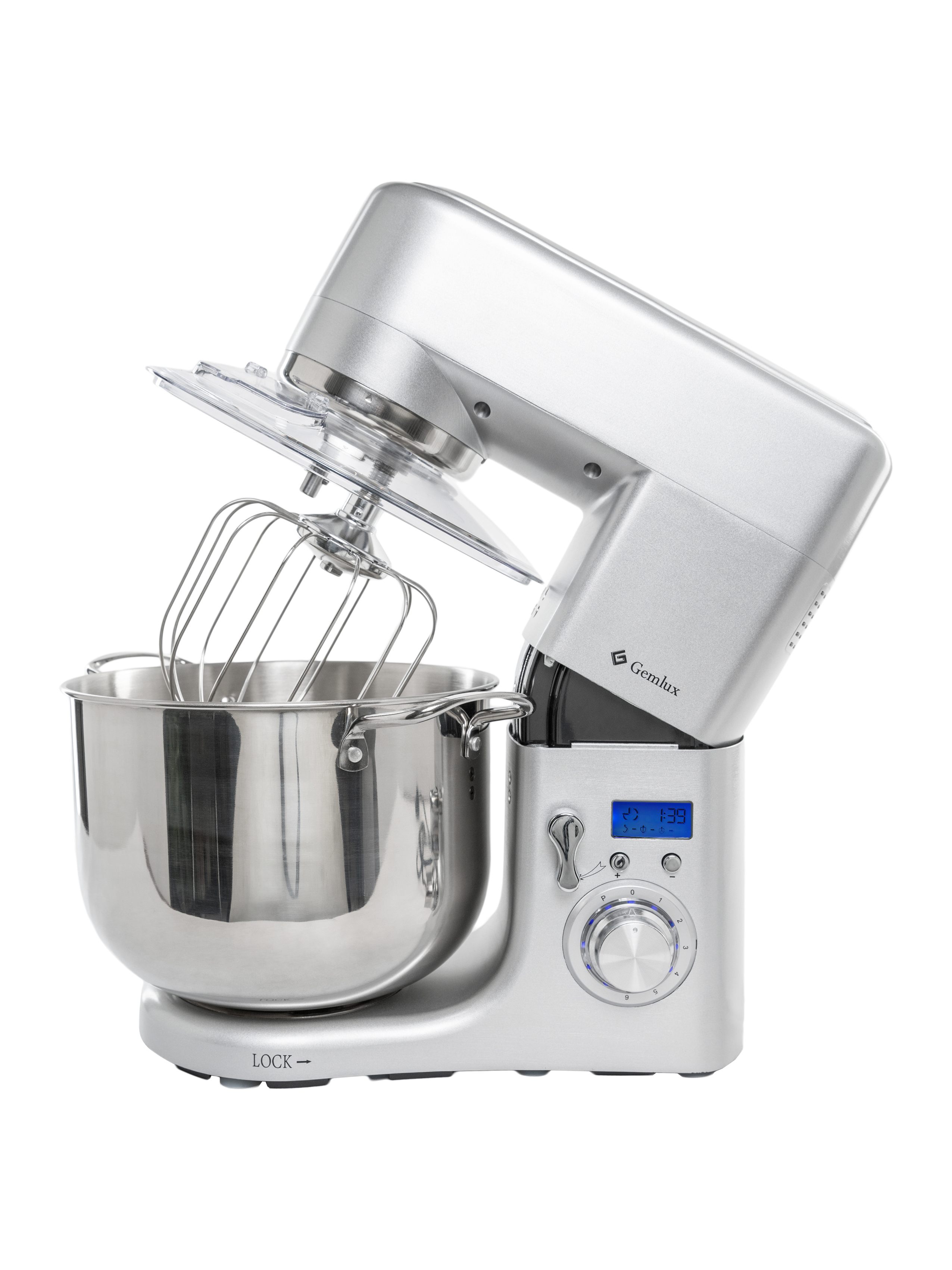 Изображение товара Миксер планетарный Gemlux GL-SM10GR 1500 Вт цвет серебристый