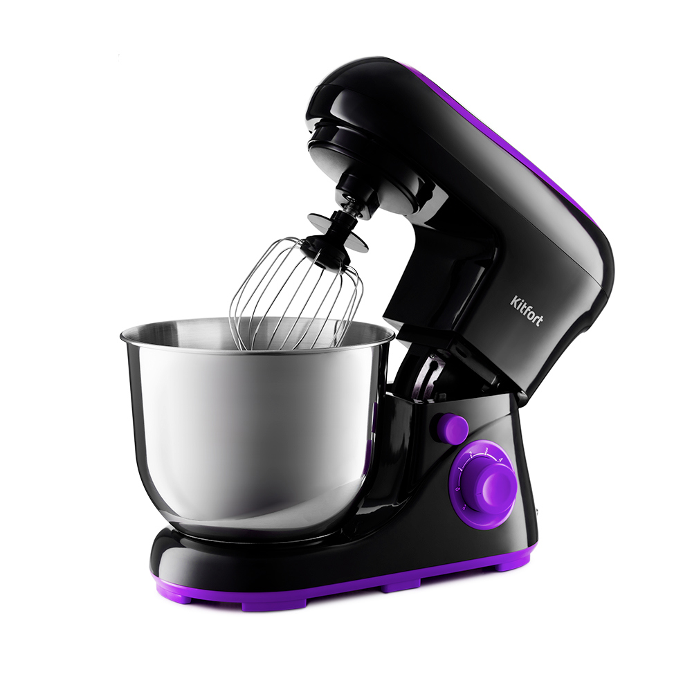 Изображение товара Планетарный миксер Kitfort КТ-3046-1 1300 Вт фиолетовый с 3 насадками