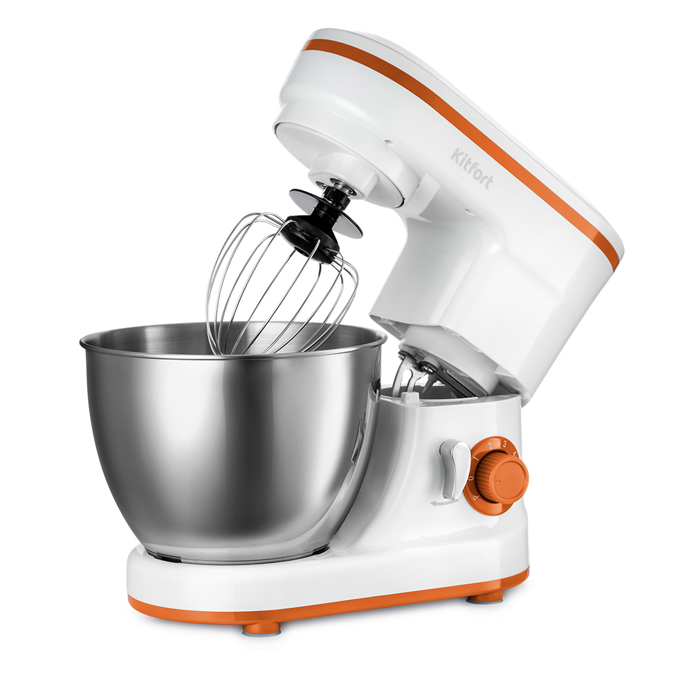 Изображение товара Планетарный миксер Kitfort КТ-3045 1200 Вт оранжевый мощный и многофункциональный