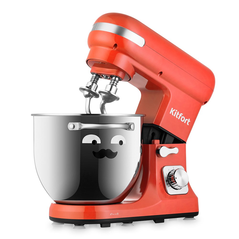 Изображение товара Планетарный миксер KITFORT КТ-3416-1 1400 Вт красный для взбивания теста и кремов