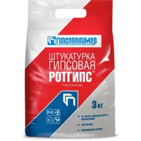 Изображение товара Штукатурка гипсовая Гипсополимер Ротгипс 3 кг