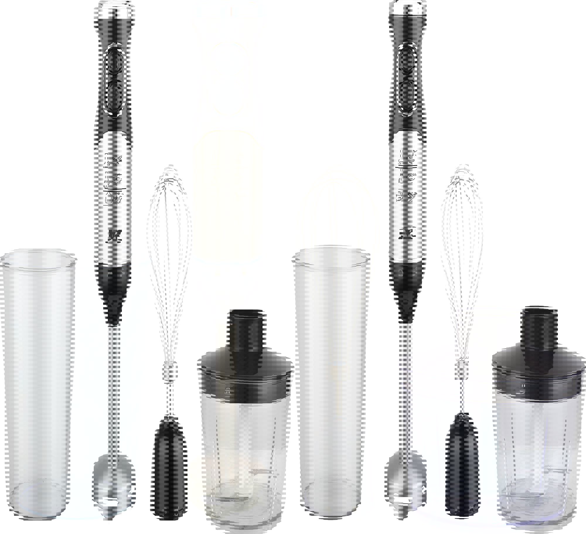 Изображение товара Погружной блендер JVC JK-HB5016 6 скоростей серебристый мощностью 1000 Вт