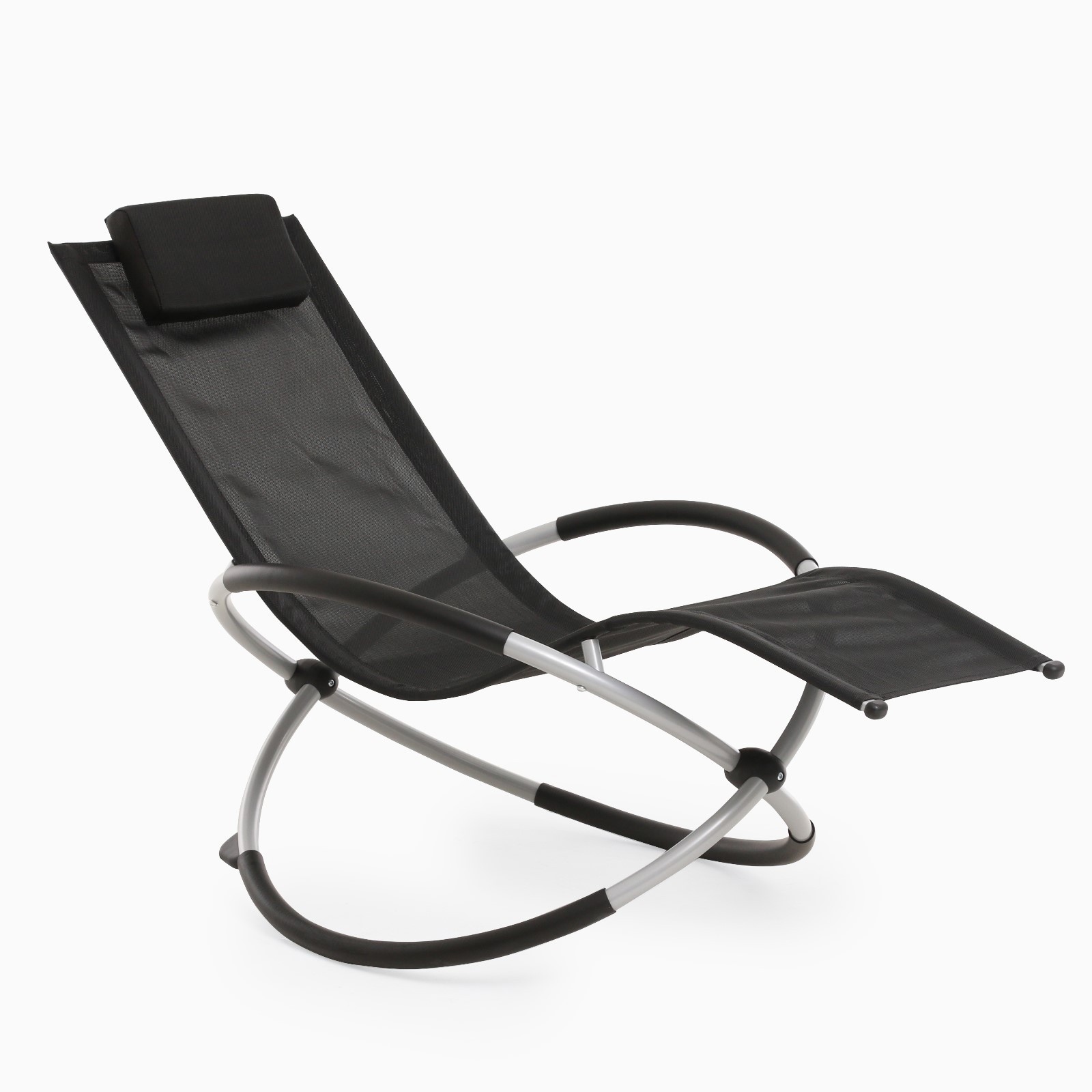 Изображение товара Шезлонг Сима-ленд 9470068 188 см х 58 см х 30 см металл/ткань черный