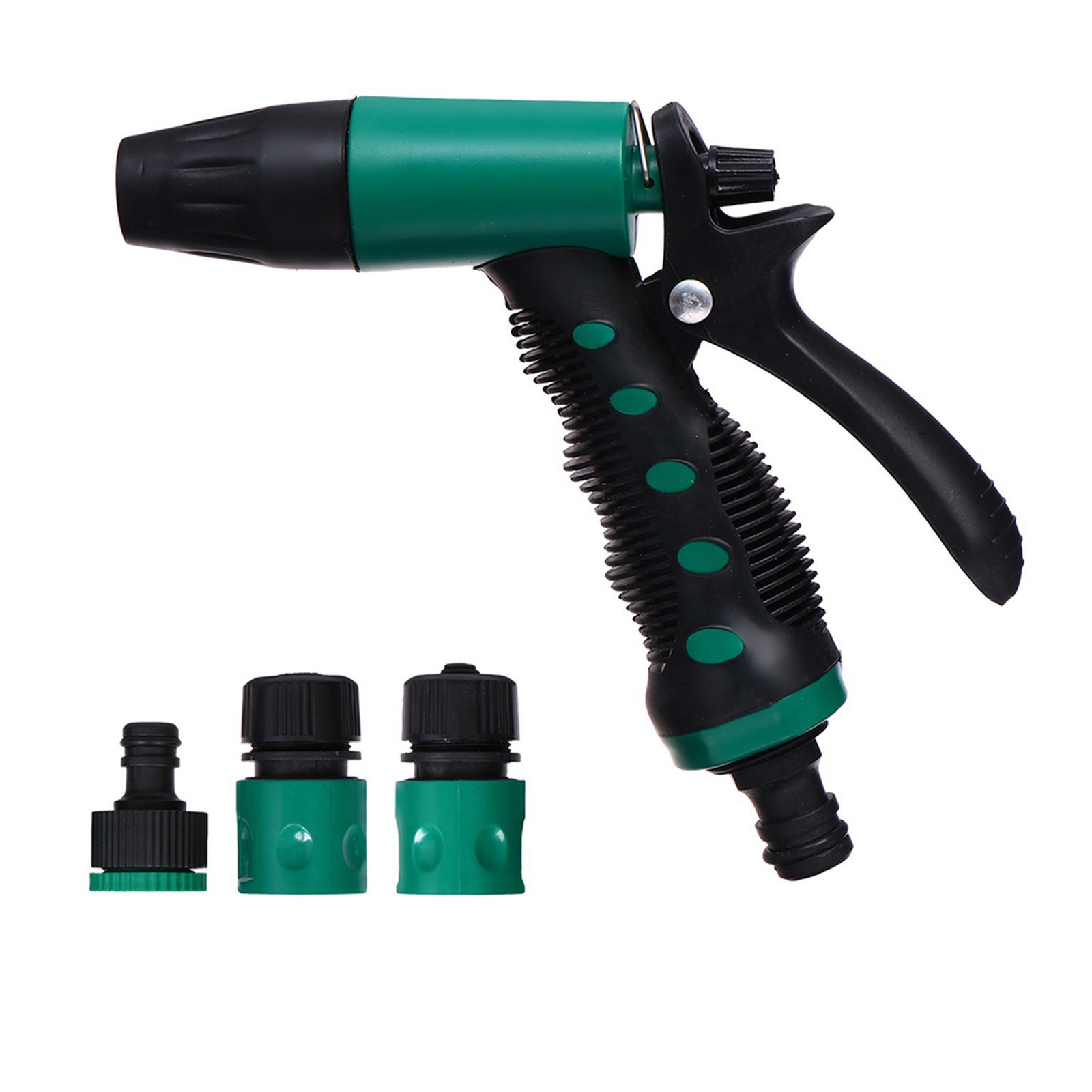 Изображение товара Набор Greengo пистолет-распылитель регулируемый коннекторы 1/2" 12 мм адаптер 1/2"−3/4" 12 мм−19 мм пластик