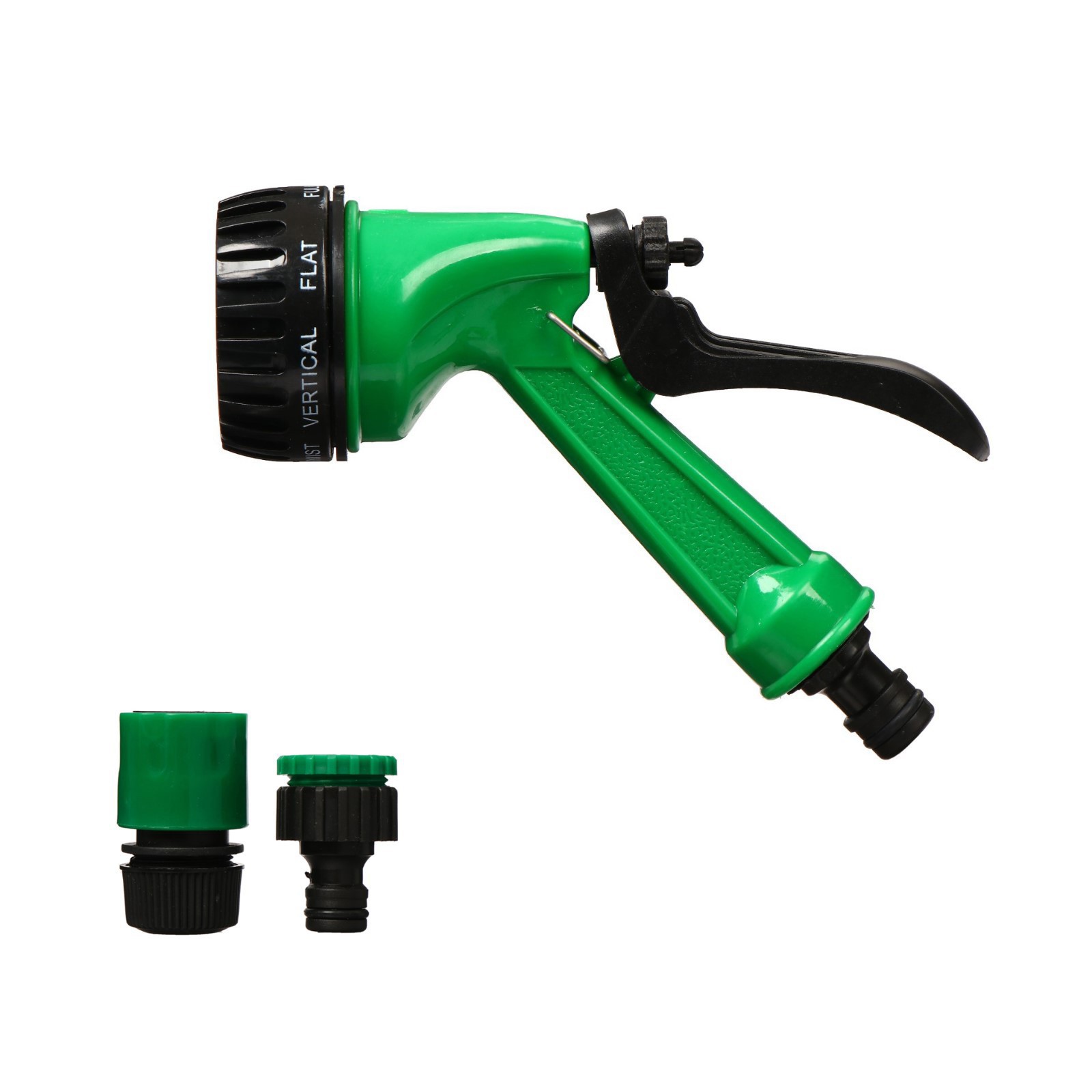 Изображение товара Набор Greengo пистолет для полива 7 режимов коннектор 1/2" 12 мм адаптер 1/2"−3/4" 12 мм−19 мм
