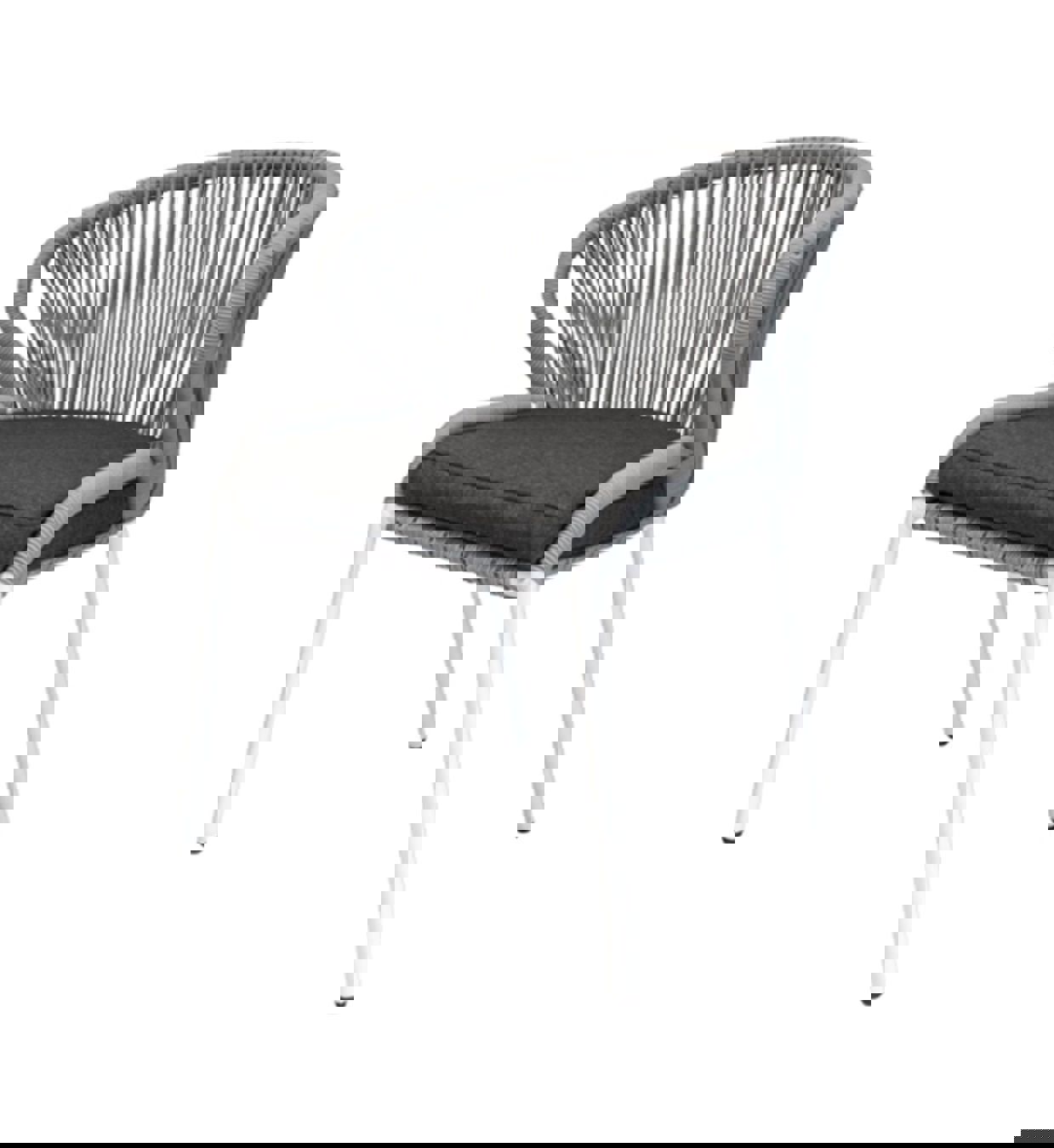 Изображение товара Стул садовый 4SIS Милан с подушкой серый