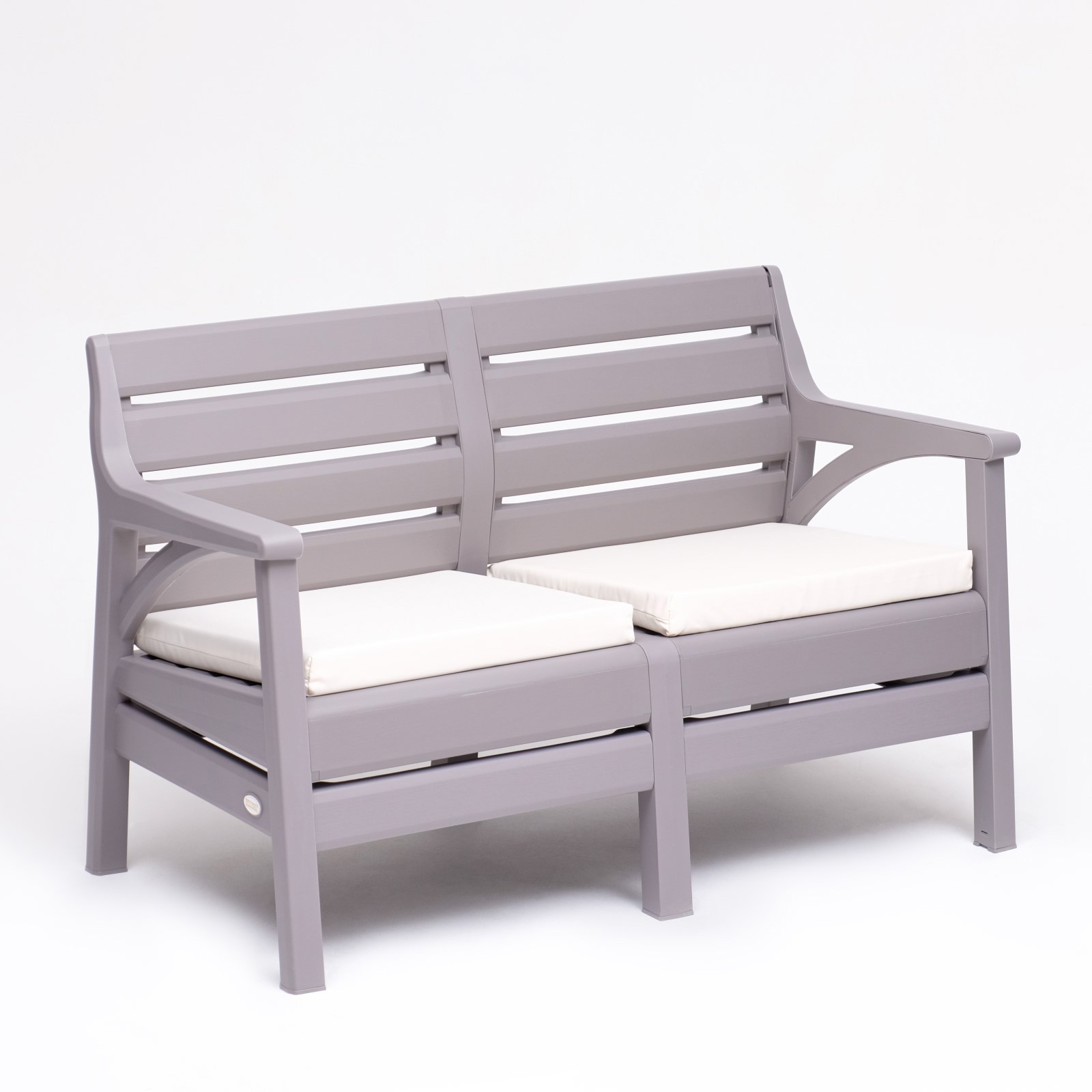 Изображение товара Диван садовый Шафран из Турции с подушками серый/серебристый