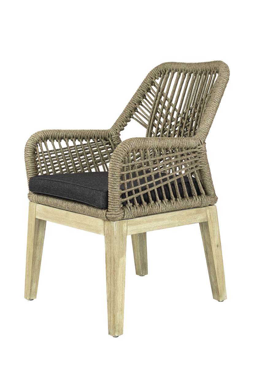 Изображение товара Кресло садовое Azzura Colombo из акации и полиэстера бежевое