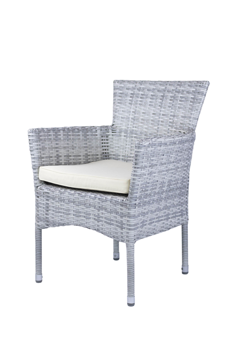 Изображение товара Кресло садовое Azzura Diana 2264-05-2 искусственный ротанг кремовая подушка до -20°C