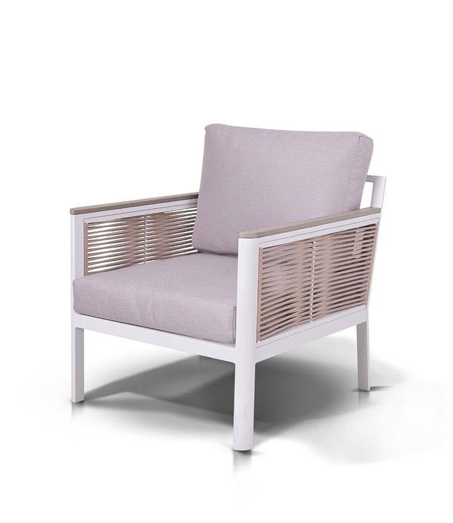 Изображение товара Кресло садовое 4SIS Сан Ремо алюминий бежевое круглый чехол подушки