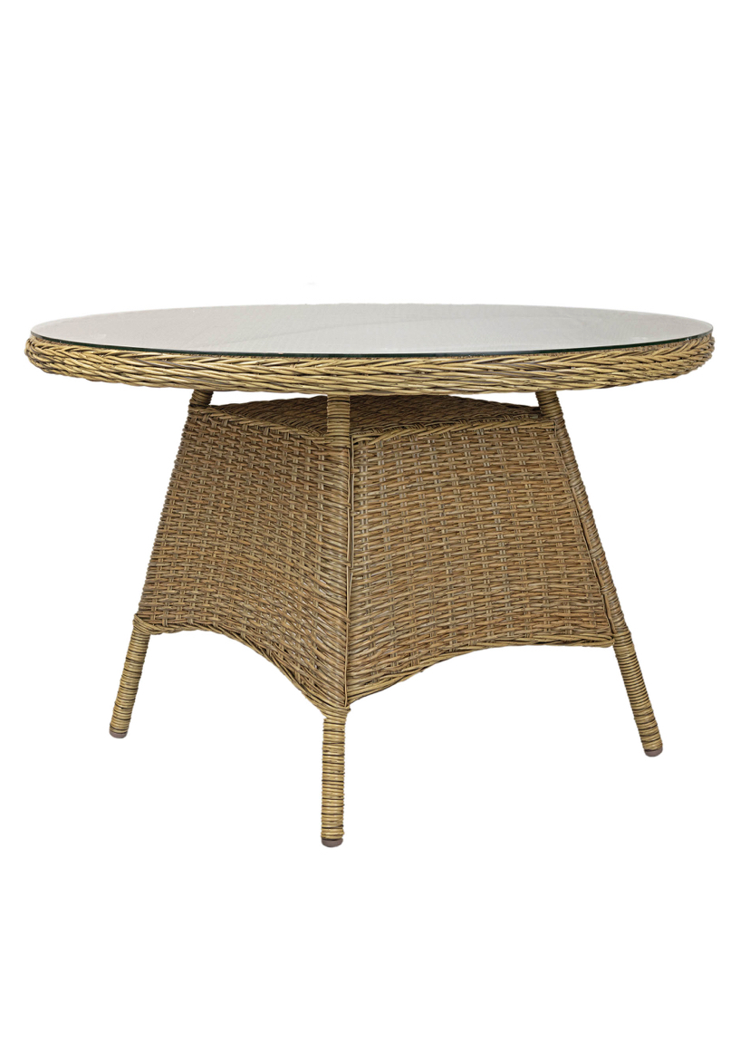 Изображение товара Нераздвижной садовый стол Azzura Cirkel 110 из искусственного ротанга