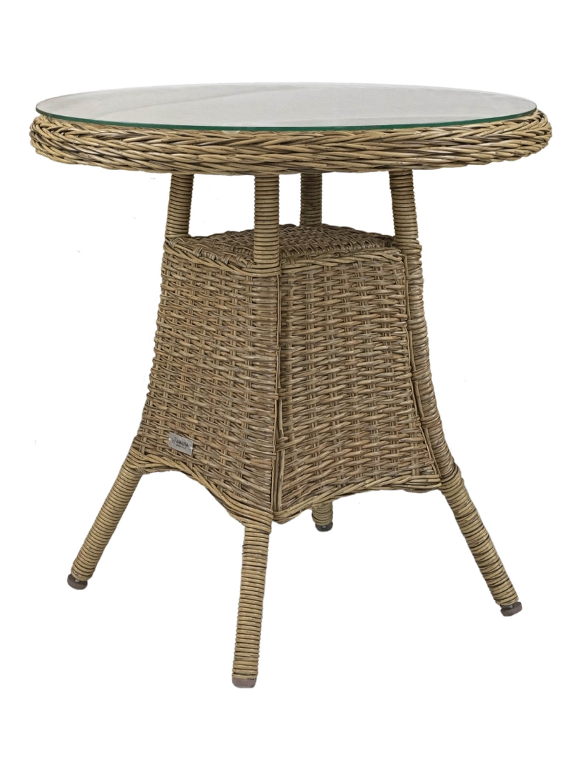 Изображение товара Садовый стол Azzura Cirkel 70 из искусственного ротанга