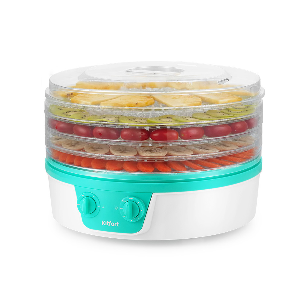 Изображение товара Сушилка для овощей и фруктов Kitfort КТ-1935-3 245 Вт 5 ярусов бирюзовая