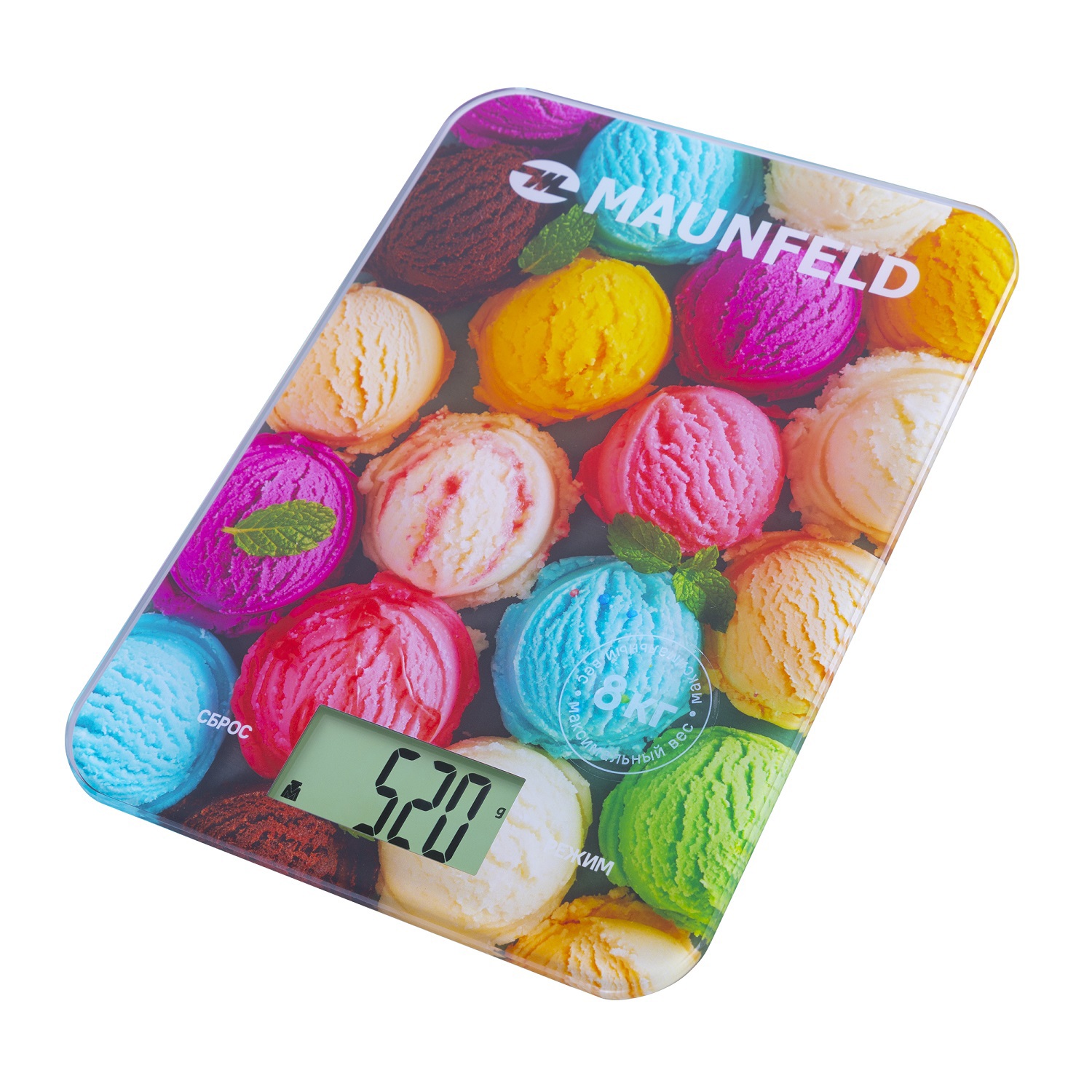 Изображение товара Электронные кухонные весы Maunfeld MKS-123G01 разн Colors точность до 1г