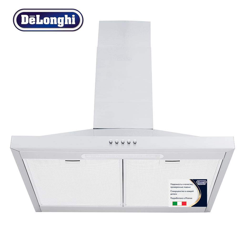Изображение товара Вытяжка DELONGHI KG-T 60 IX, 3 скорости, встраиваемая, 60 см, серебристая