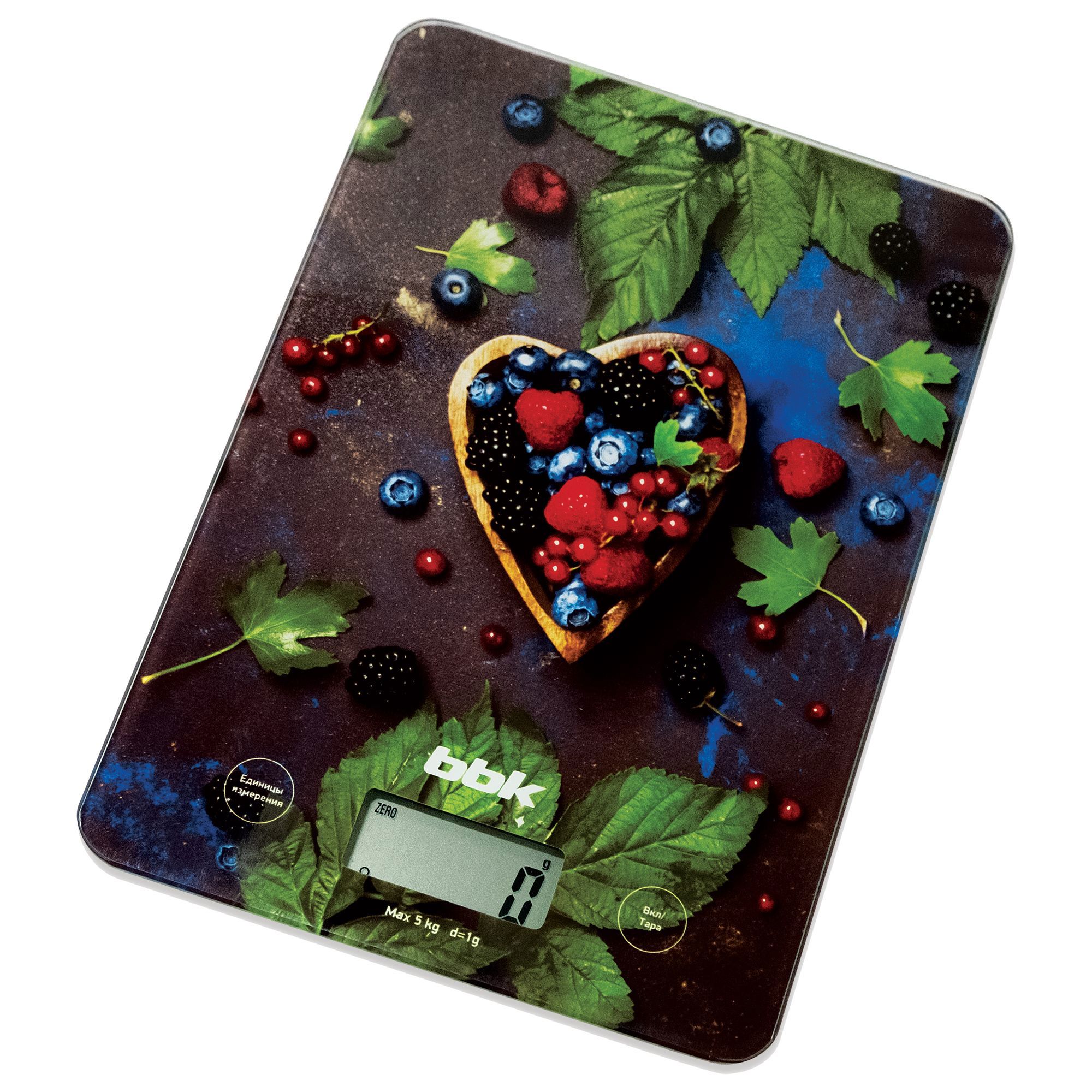 Изображение товара Цифровые кухонные электронные весы BBK KS101G(B) черные, точность 1 г