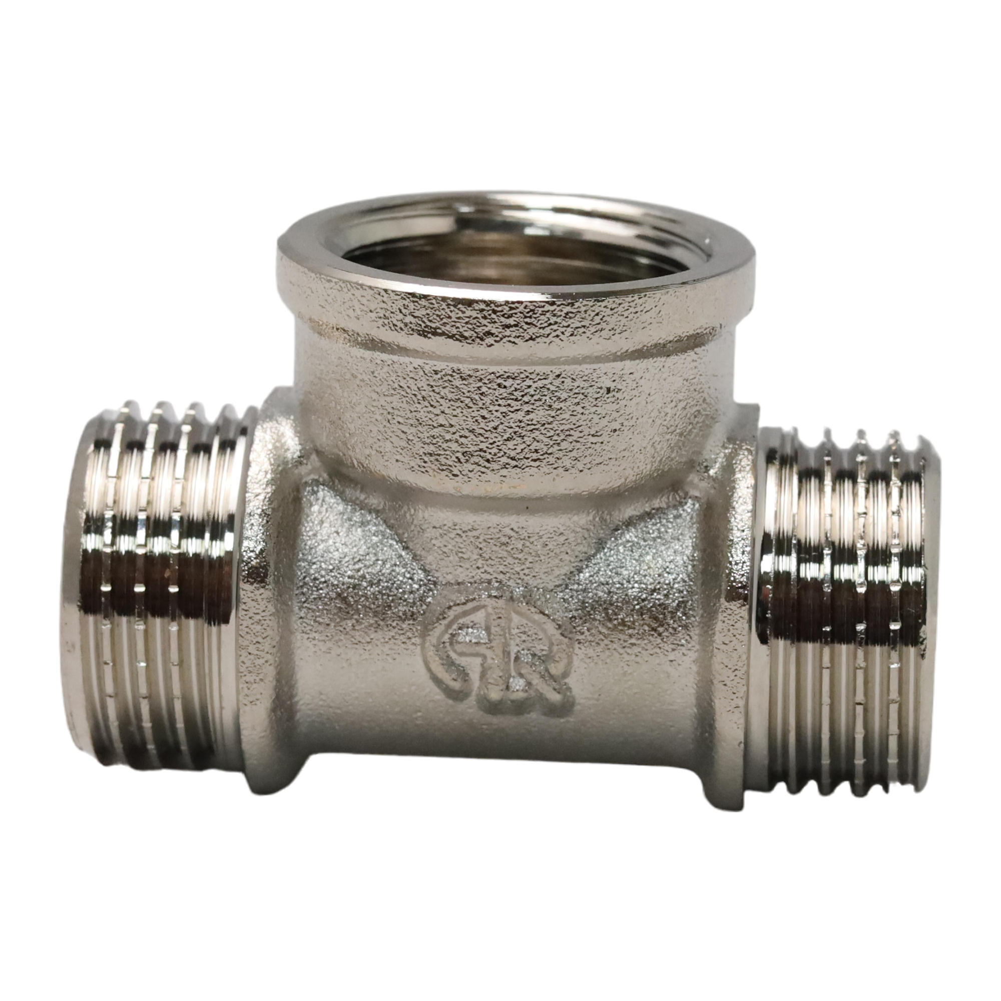 Изображение товара Тройник Aqualink 1/2x1/2x1/2 латунь никелированный для водоснабжения