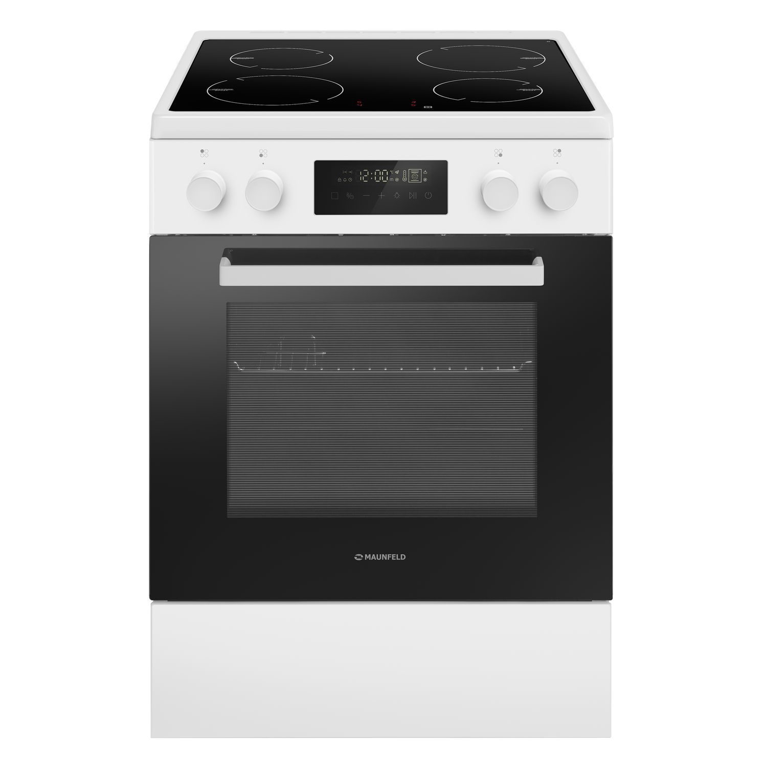 Изображение товара Электрическая плита с духовкой Maunfeld MIC611W01TD белая 60x84.5 см