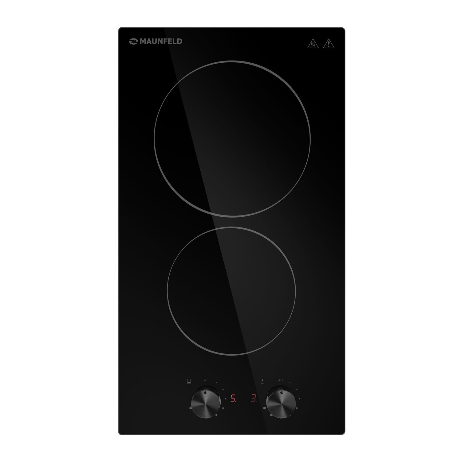 Изображение товара Электрическая варочная панель Maunfeld CVCE292MBK2 CVCE292MBK2 29 см 2 конфорки цвет черный