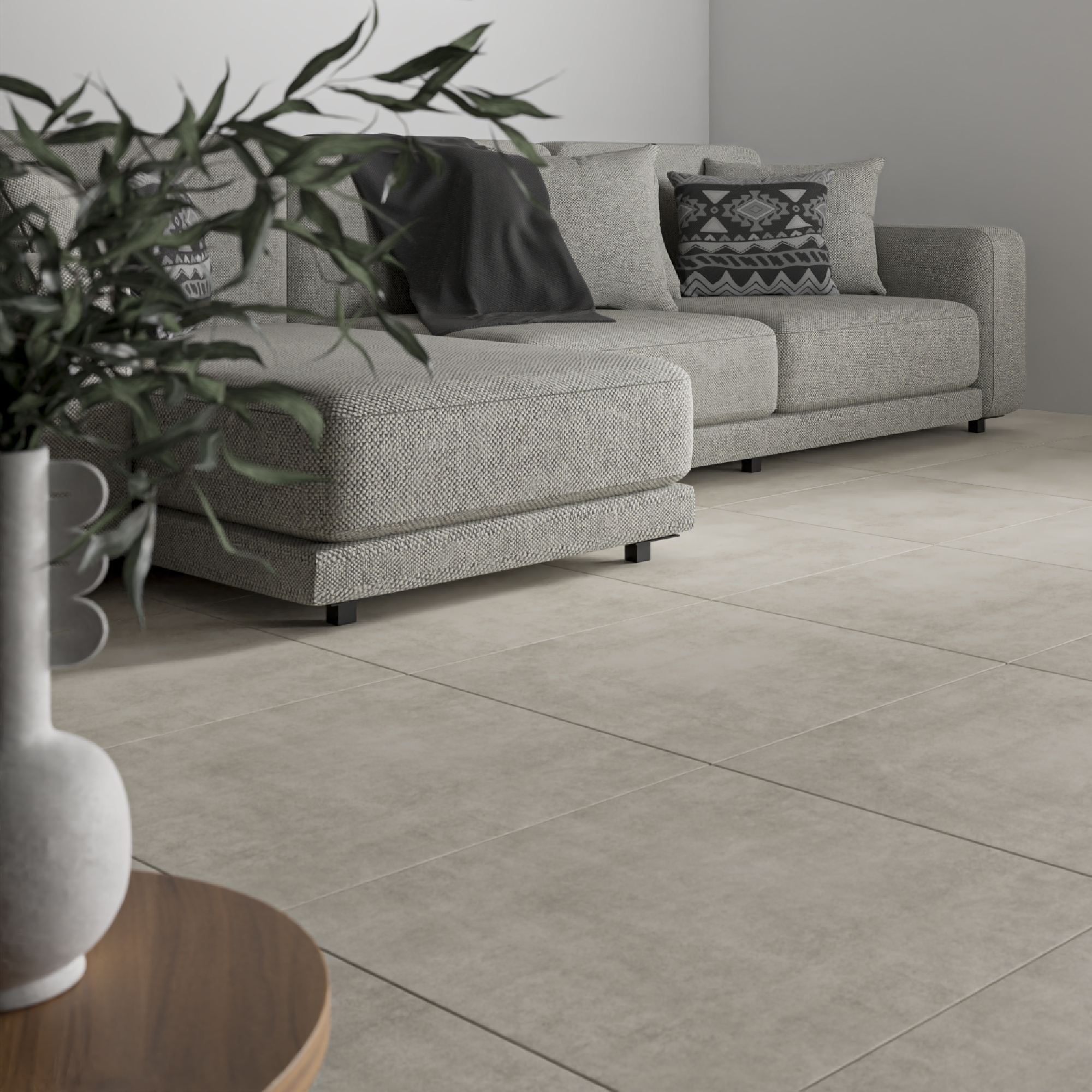 Изображение товара Глазурованный керамогранит Ceramente Stellare Cement Pro 60x60 см для стен и пола