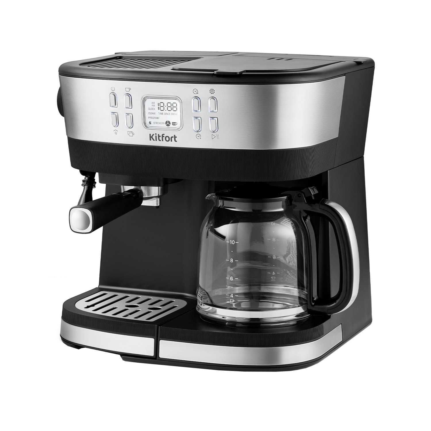 Изображение товара Кофеварка Kitfort КТ-771 34.5x36.6x32 см цвет сталь