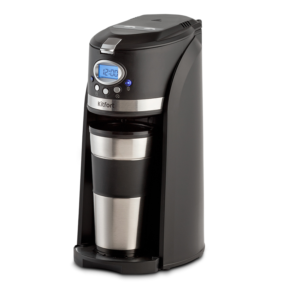 Изображение товара Капельная кофеварка Kitfort КТ-797 800 Вт автоматическая с дисплеем и термокружкой