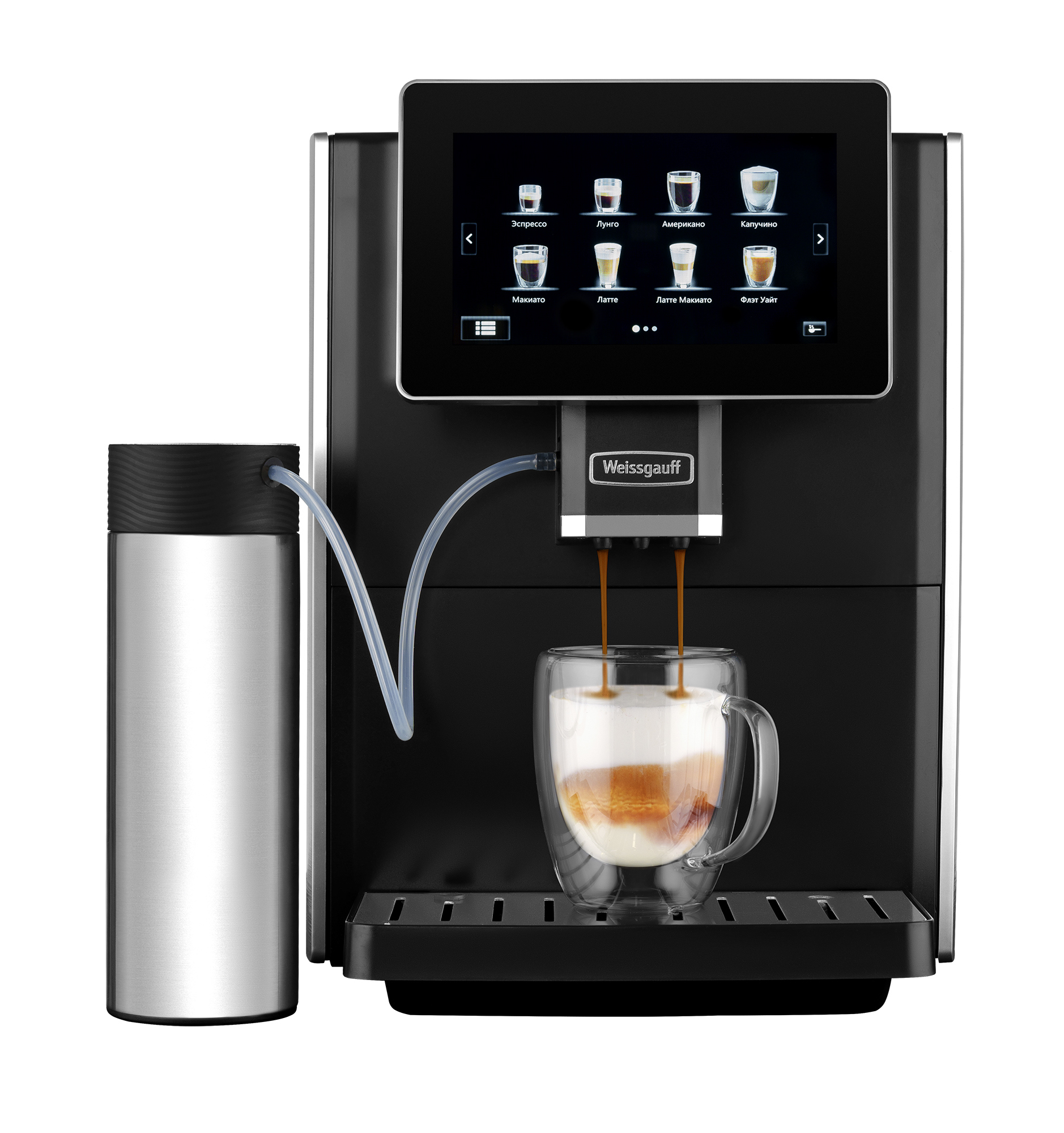 Изображение товара Кофеварка Weissgauff 28.3x36.5x46.3 см цвет черно-серый