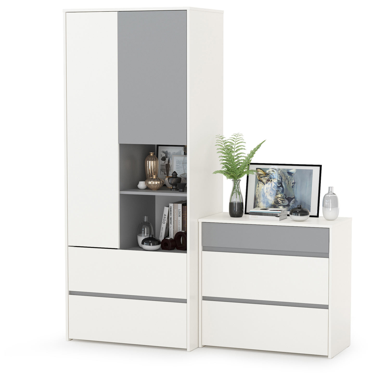 Изображение товара Шкаф распашной Моби серия Торонто 160x196 см современный дизайн роскошная мебель для дома