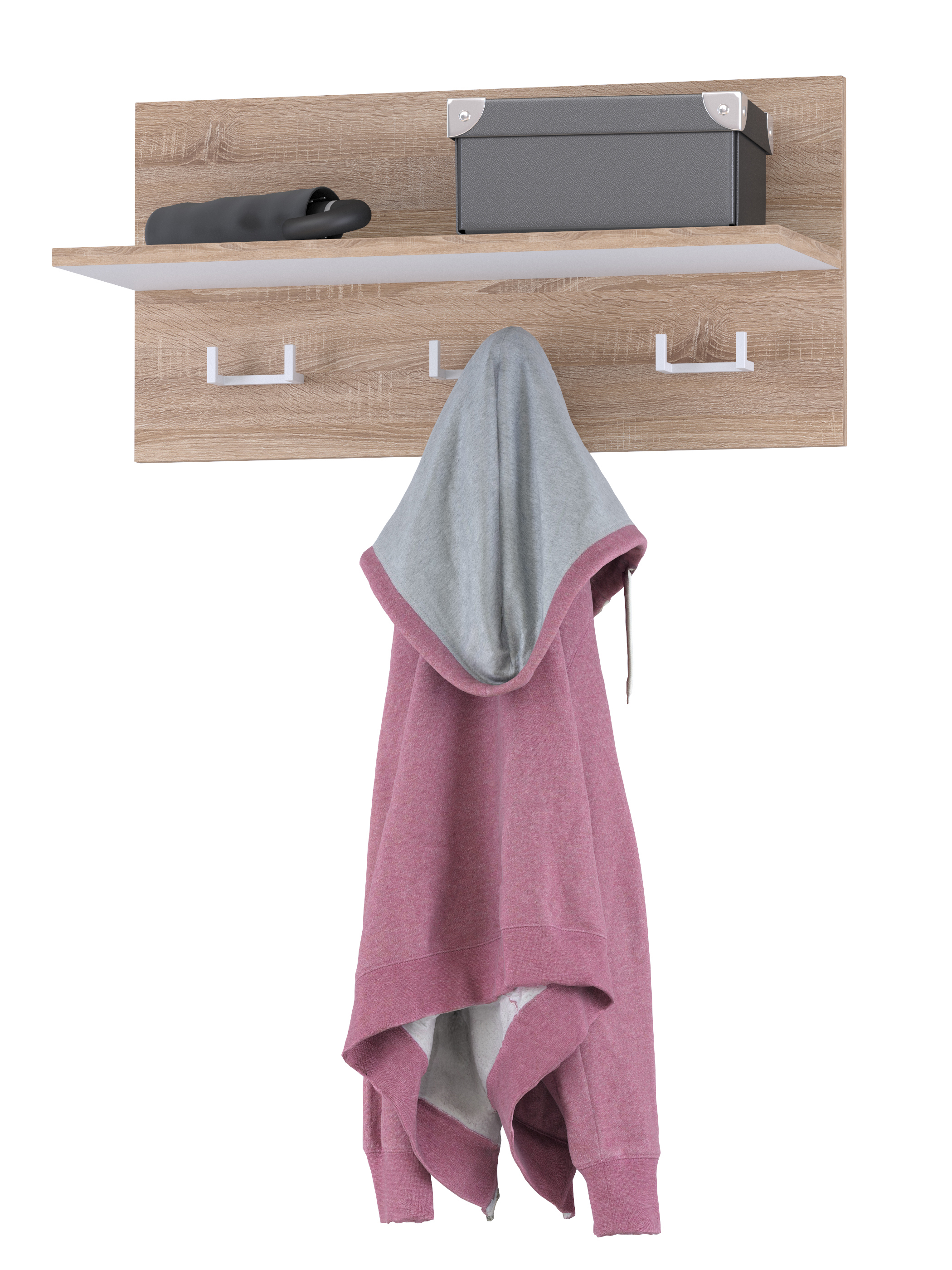 Изображение товара Шкаф распашной Моби 182x211x38 см ЛДСП цвет белый премиум/дуб сонома