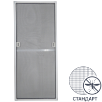 Изображение товара Рамочная москитная сетка 55x54 см к окну ПВХ 65x60 см белая