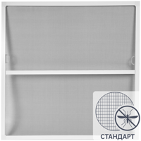 Изображение товара Рамочная москитная сетка 80x84 см к окну ПВХ 90x90 см белая