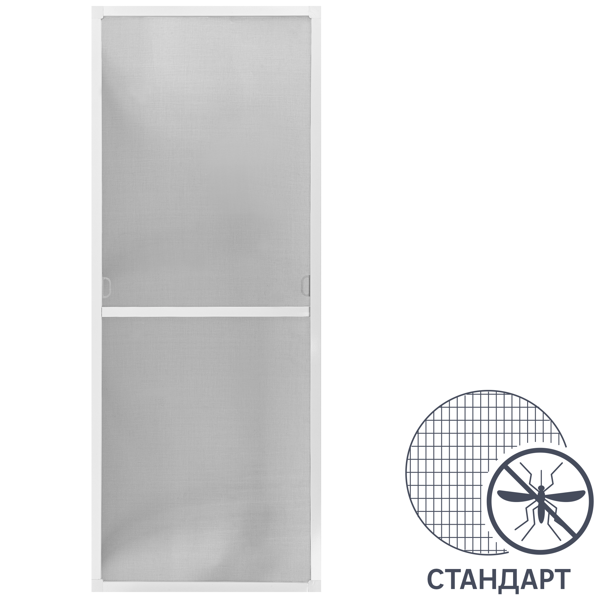 Изображение товара Рамочная москитная сетка 134x53 см к окну ПВХ 144x116/175 см белая