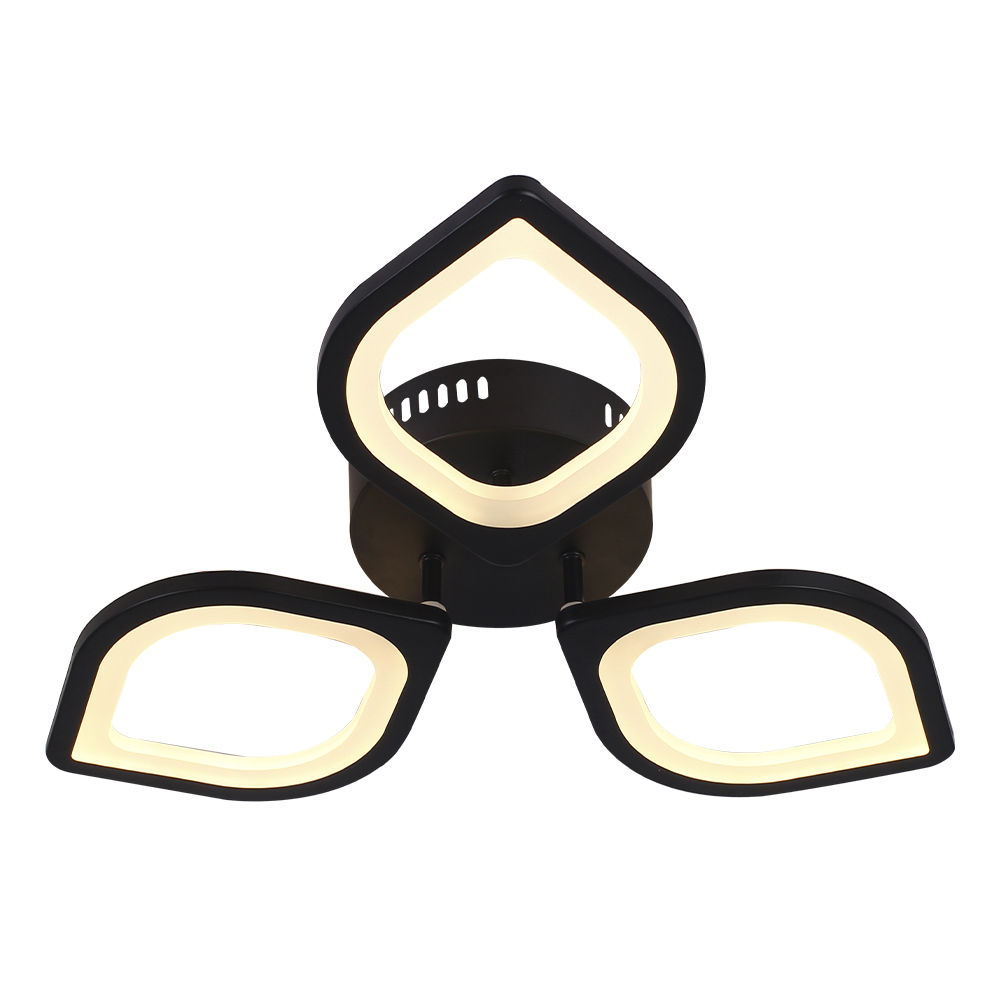 Изображение товара Люстра потолочная светодиодная СЕМЬ ОГНЕЙ SF5019/3C-BK 12 м² нейтральный белый свет