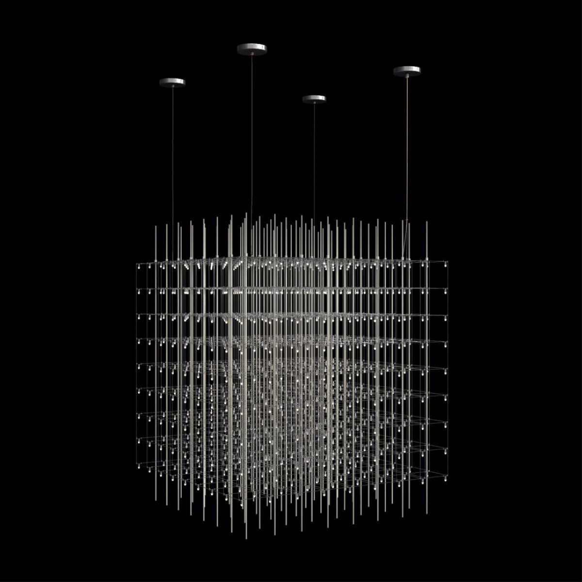 Изображение товара Современный подвесной LED светильник Crystal cube LOFT IT 10146_800 серый