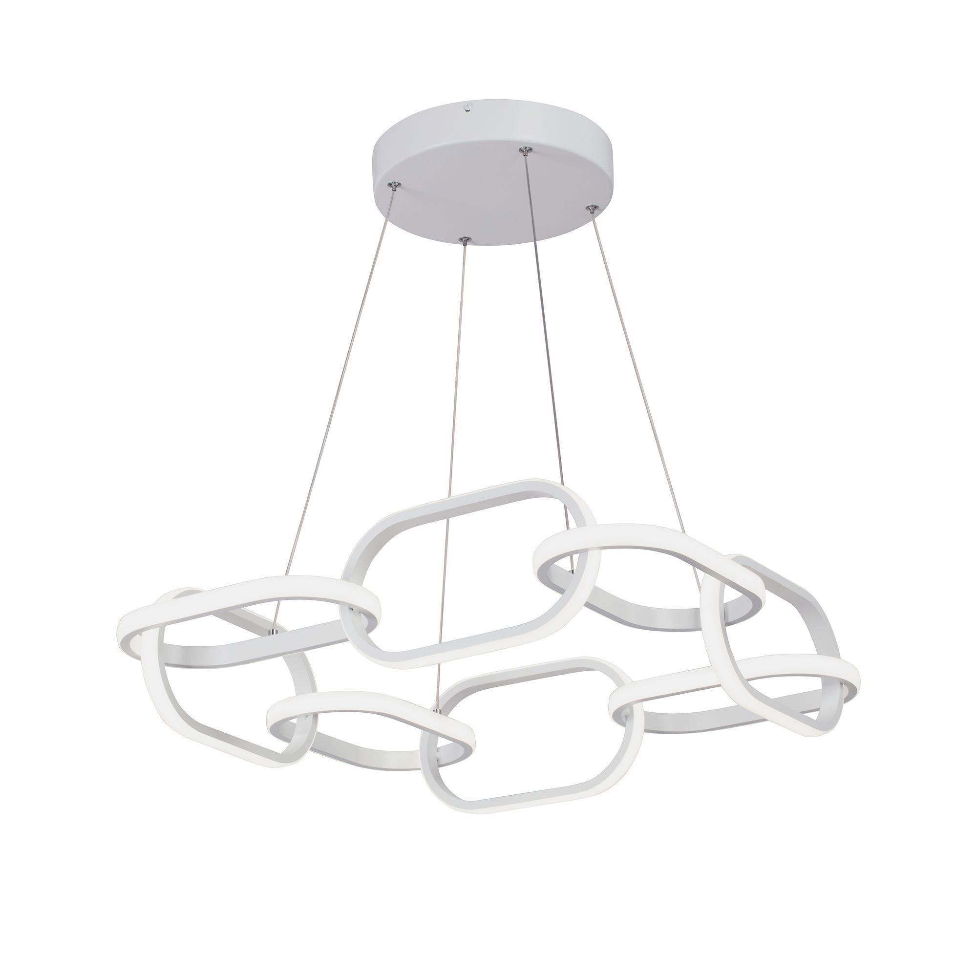 Изображение товара Подвесная светодиодная люстра VITALUCE V4695-0_8S 35 м² стиль хай-тек белая