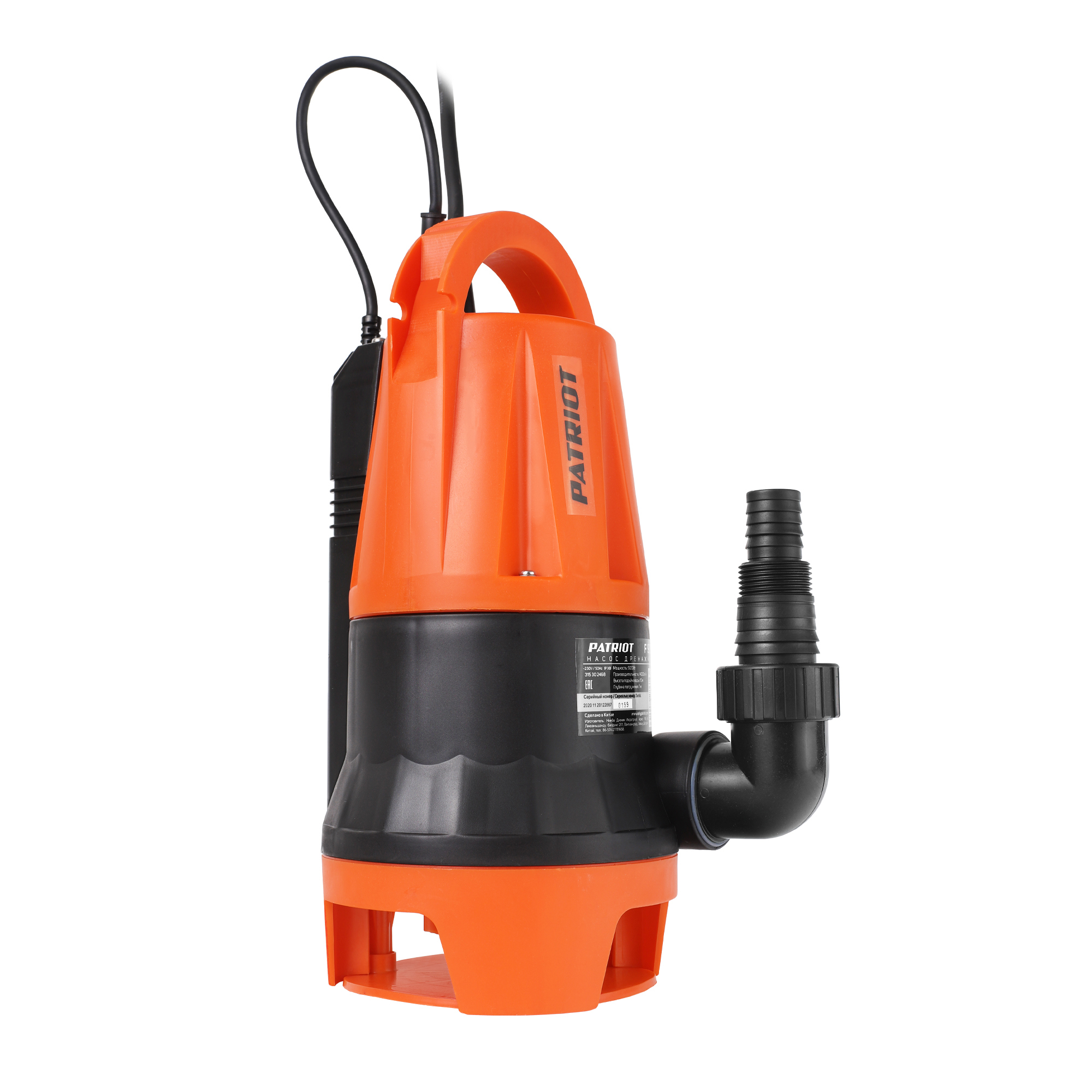 Изображение товара Насос погружной дренажный Patriot F 900i грязная вода расход 14000 л/ч
