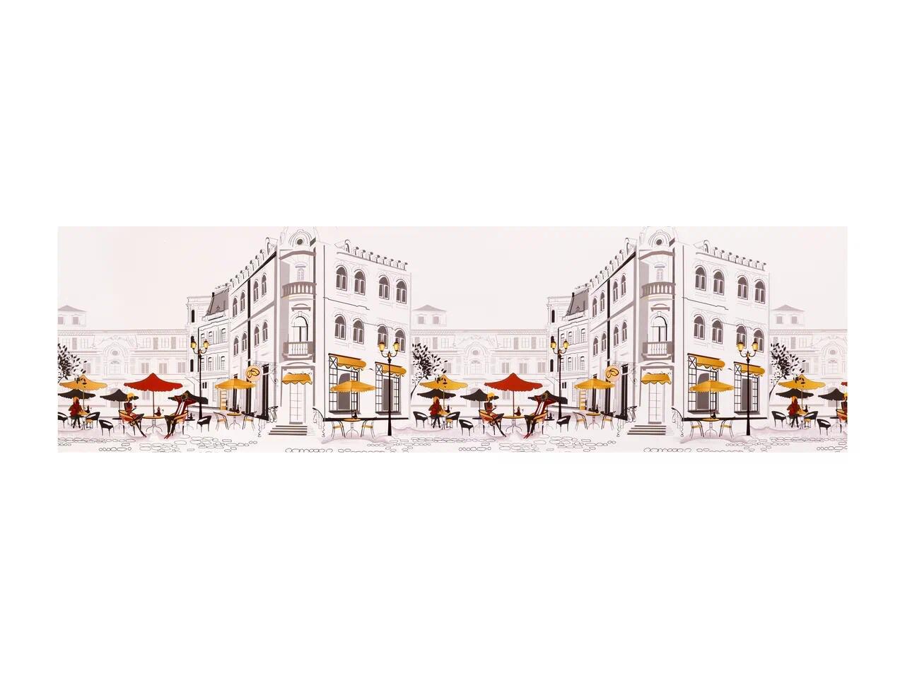 Изображение товара Декоративная кухонная панель ЮгPlastМаркет Уличное кафе 200x60x1.5 см ПВХ цвет разноцветный