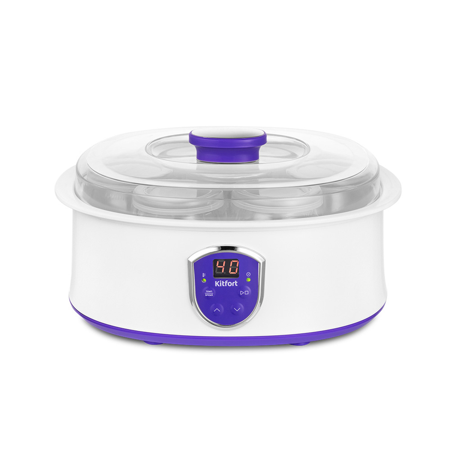 Изображение товара Йогуртница Kitfort КТ-2088-1 1.26 л с электронным управлением и 7 баночками