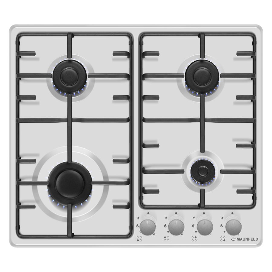 Изображение товара Газовая варочная панель Maunfeld EGHE.64.3STS-EW/G 4 конфорки белая