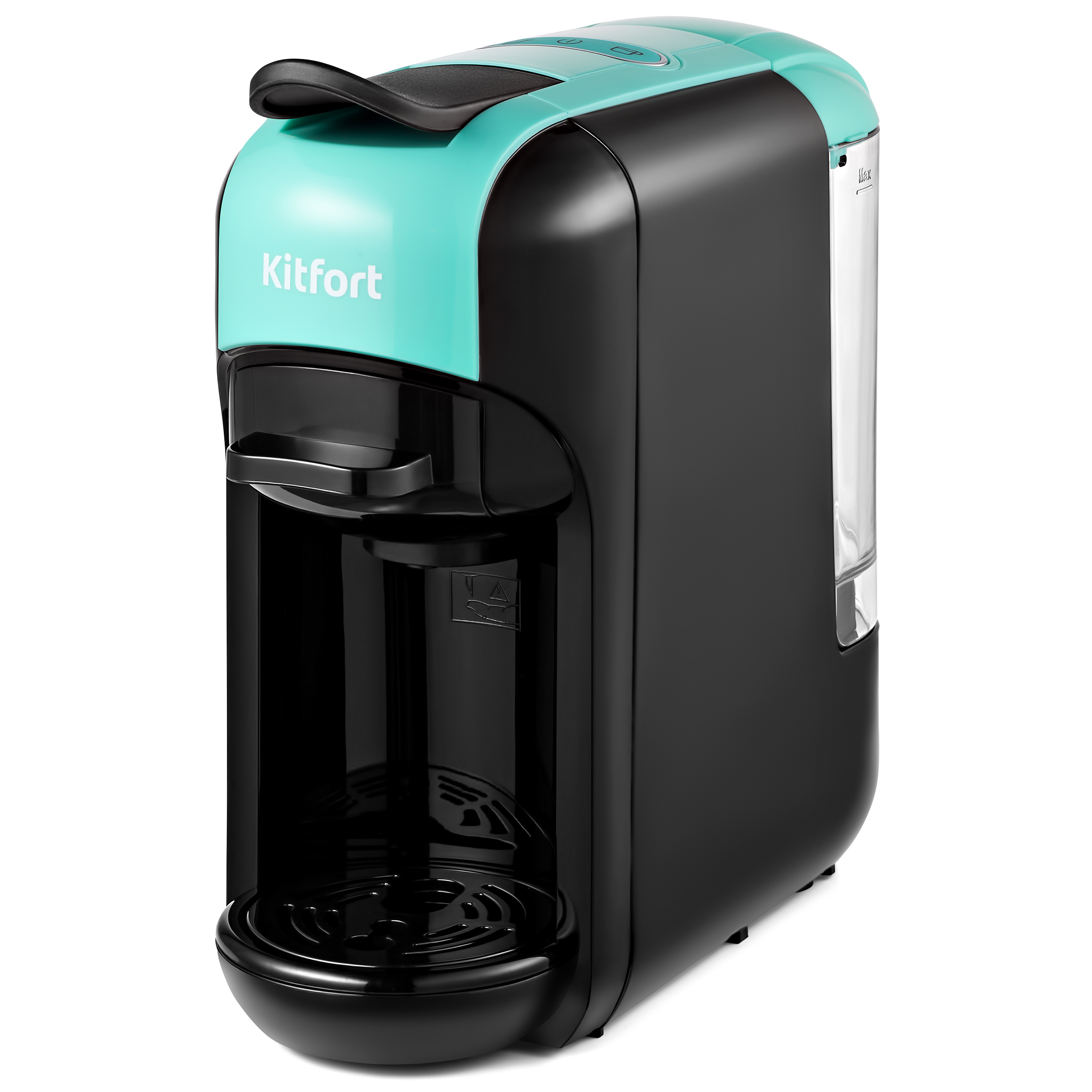 Изображение товара Кофеварка Kitfort КТ-7105-3 11.5x25x28 см цвет бирюзовый/черный