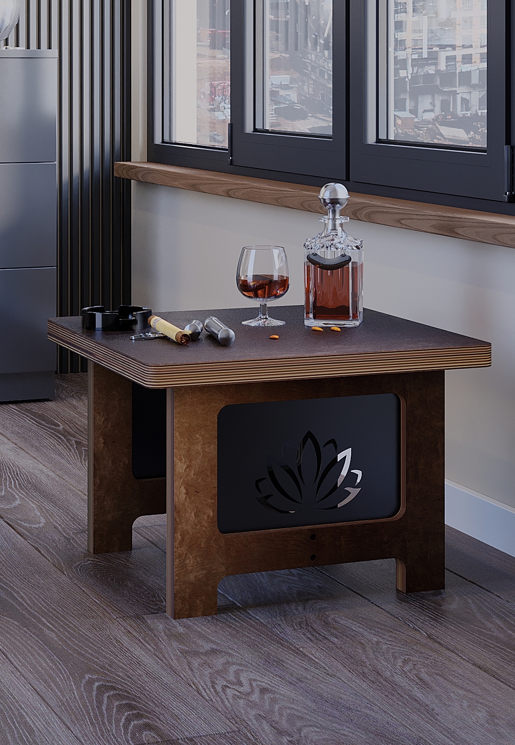 Изображение товара Нераздвижной садовый стол Indspace Классика 58х58 см из дерева