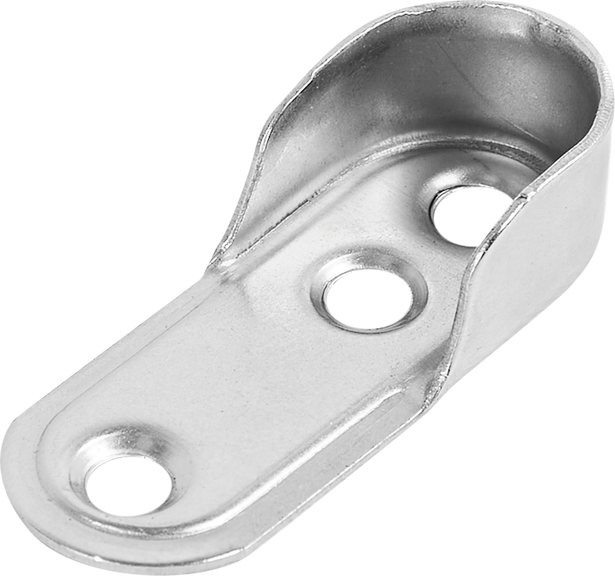 Изображение товара Держатель овальной трубы Ø15 хром — для мебельной и профильной системы