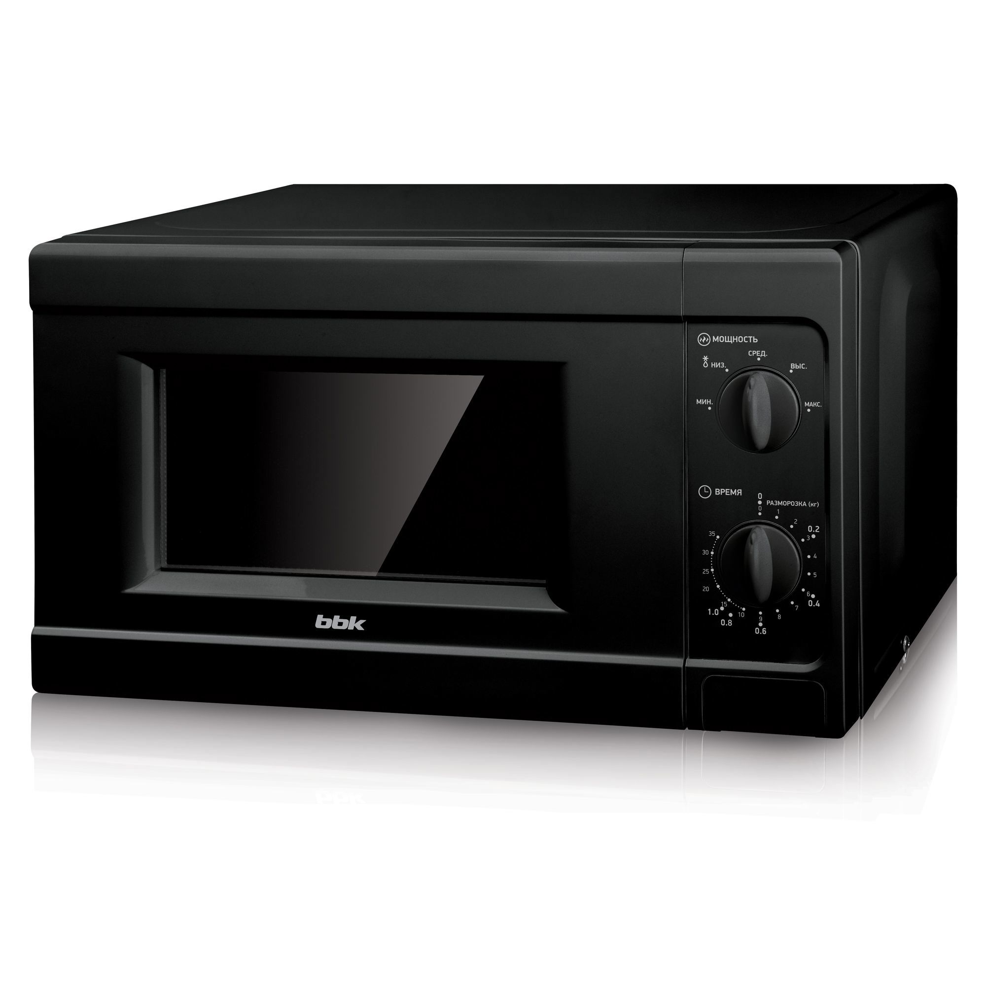 Изображение товара Отдельностоящая микроволновая печь Bbk 20MWS-709M 20 л 44x26x33.5 см цвет черный