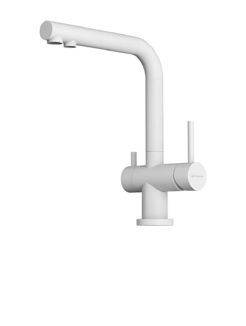 Изображение товара Смеситель для кухни однорычажный Omoikiri Nagano p-wh излив 26.8 см цвет белый