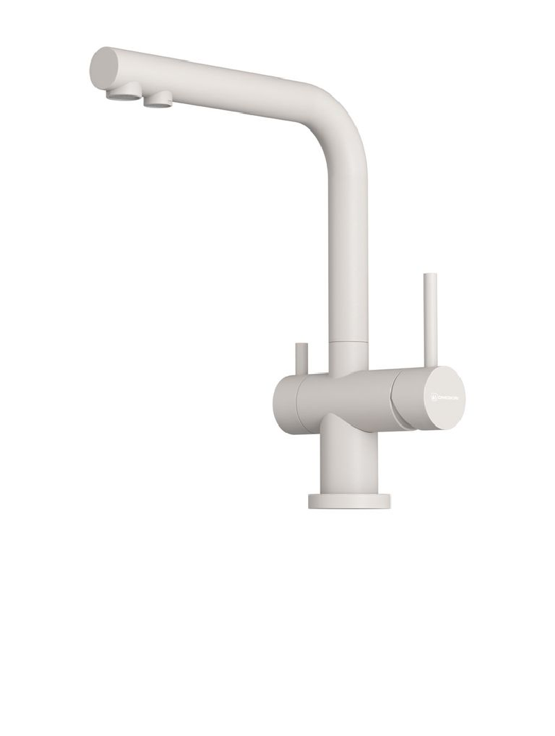 Изображение товара Смеситель для кухни однорычажный Omoikiri Nagano p-pa излив 26.8 см цвет белый/жемчуг