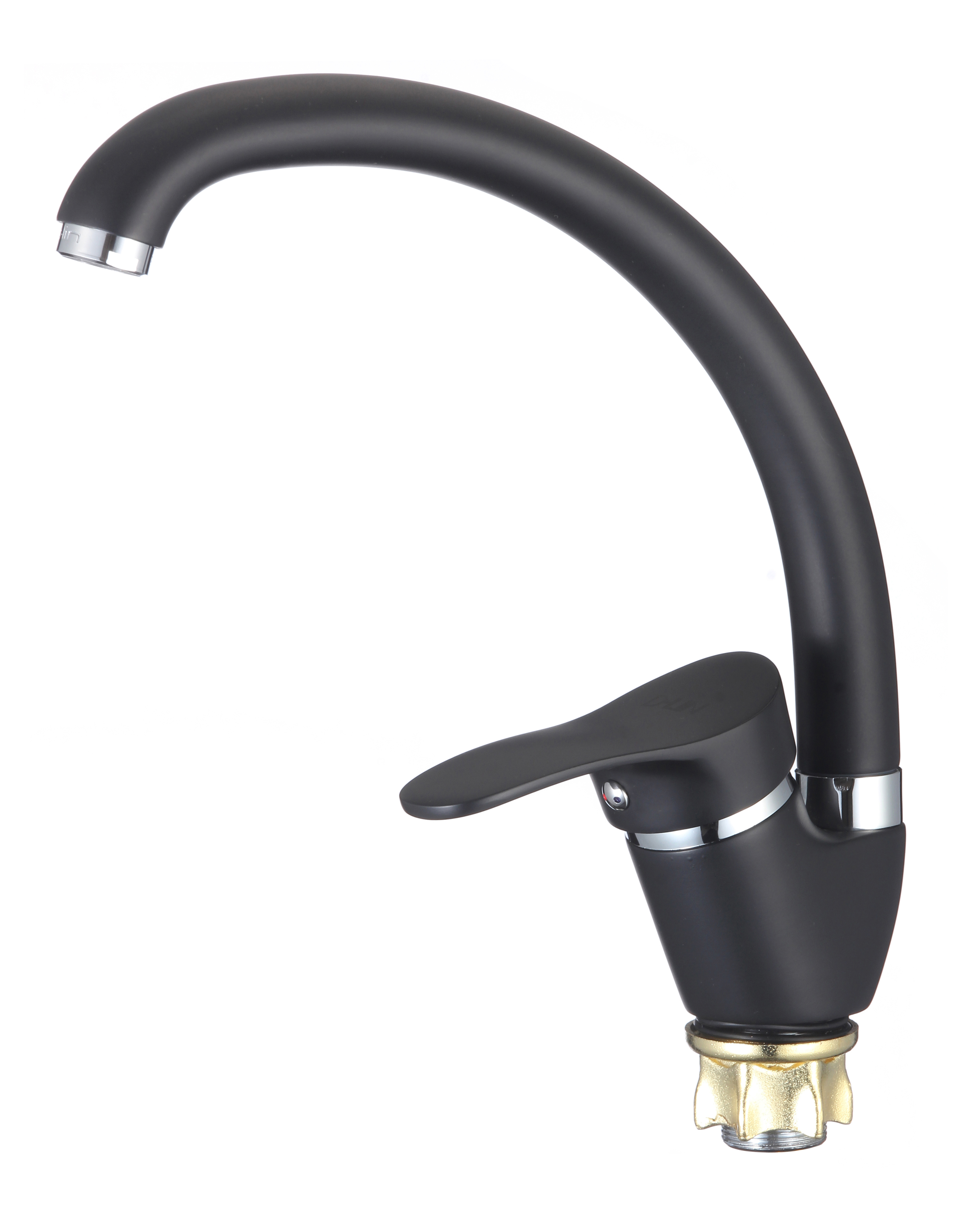 Изображение товара Смеситель для кухни однорычажный D-lin D150405-a излив 21 см цвет черный