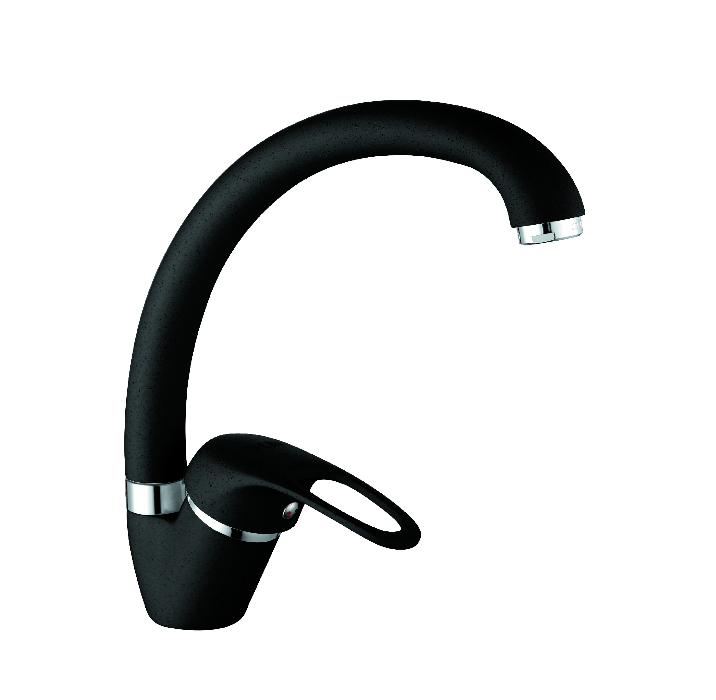 Изображение товара D-LIN D150409-A однорычажный смеситель для кухни, черный, 21 см