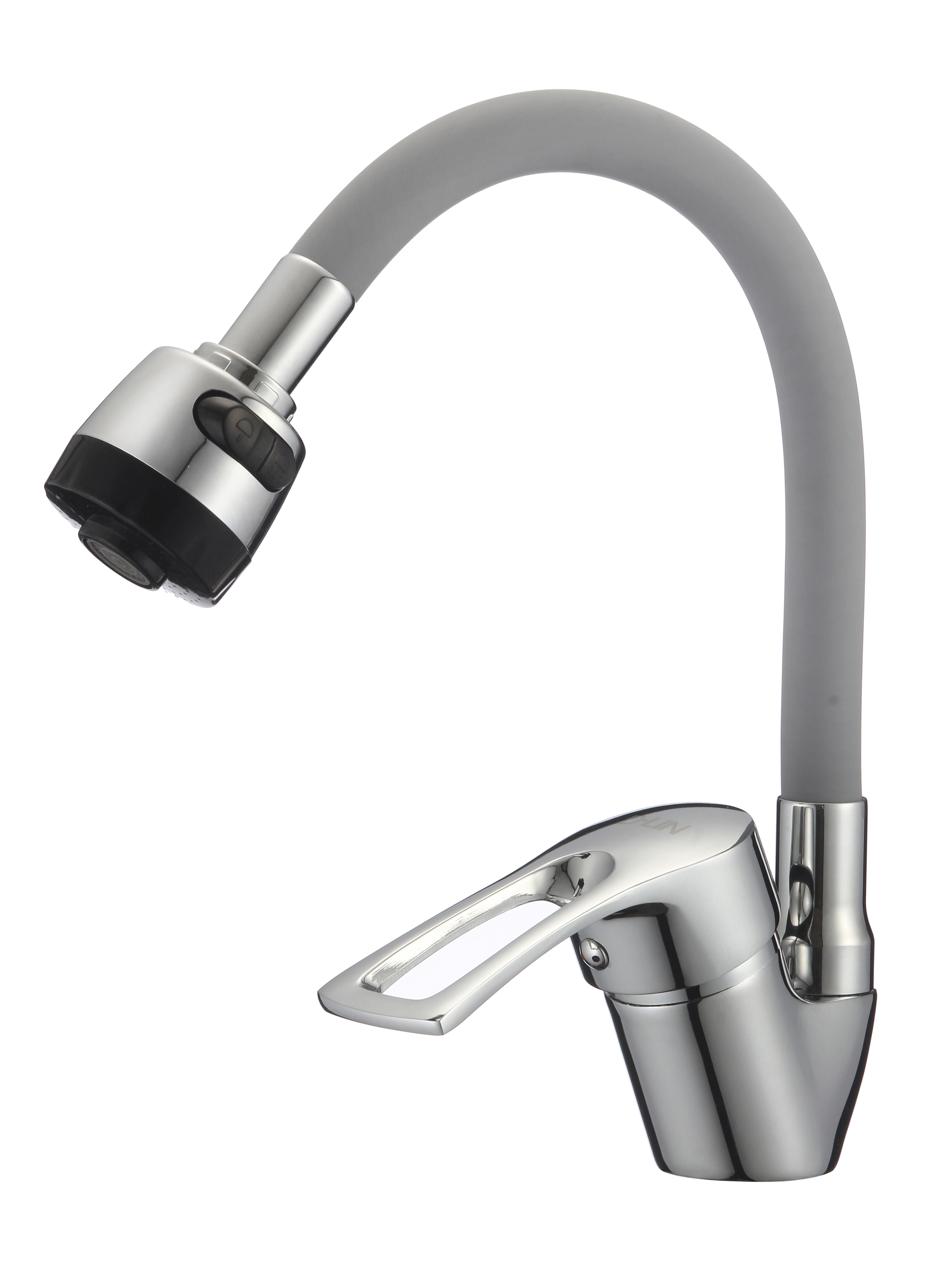 Изображение товара Смеситель для кухни однорычажный D-lin D150422-2t излив 13 см цвет серый