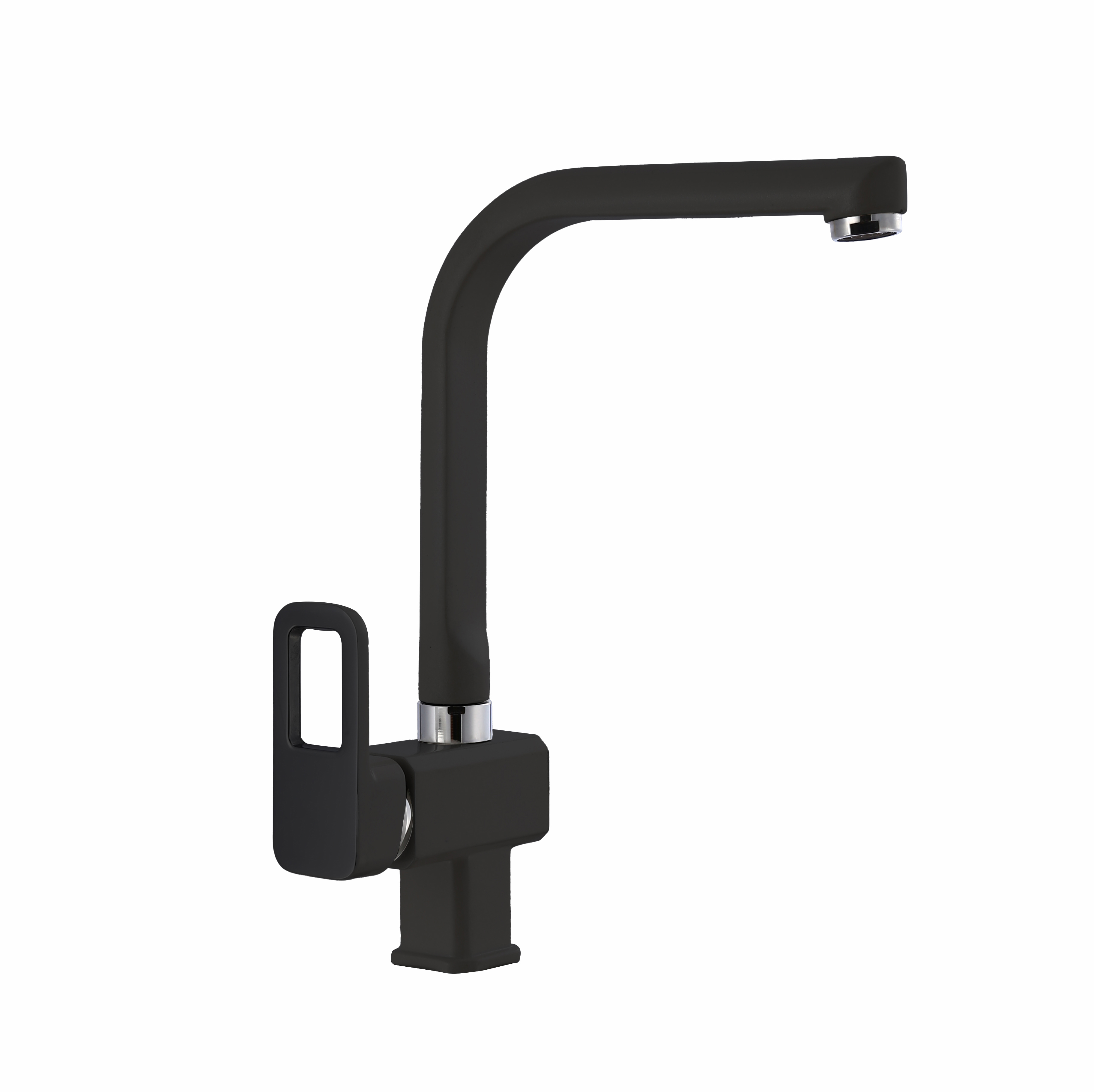 Изображение товара Смеситель для кухни однорычажный D-lin D155366-a излив 20 см цвет черный