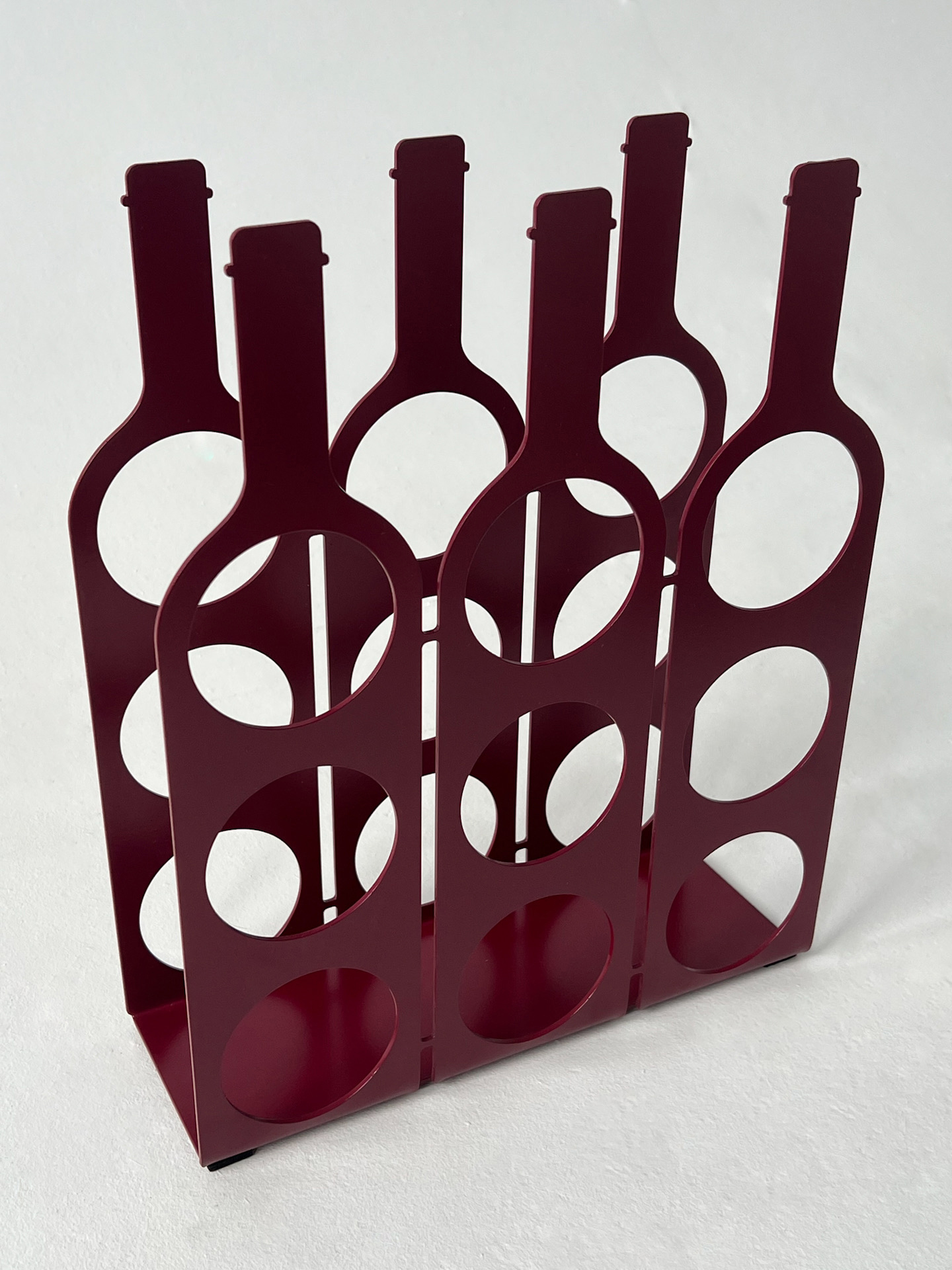 Изображение товара Подставка для бутылок Мастерская Уюта Зонт wine 1223 vinous 32x40x11 см бордовая сталь